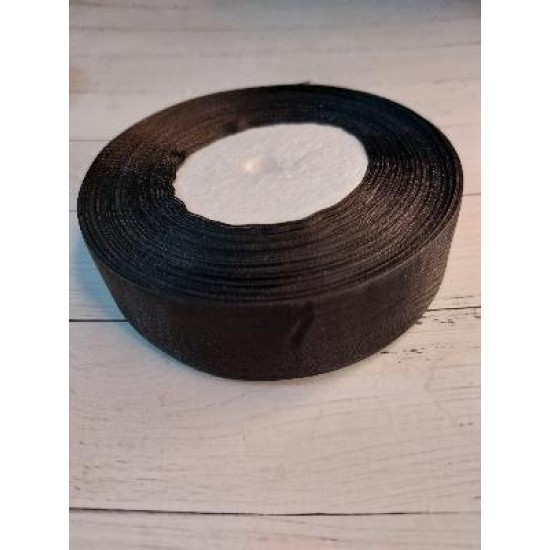 Лента органза 2,5 см (цв. черный)